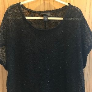 Sheer sequin sweater